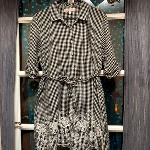 Pinup Checkered Floral Dress